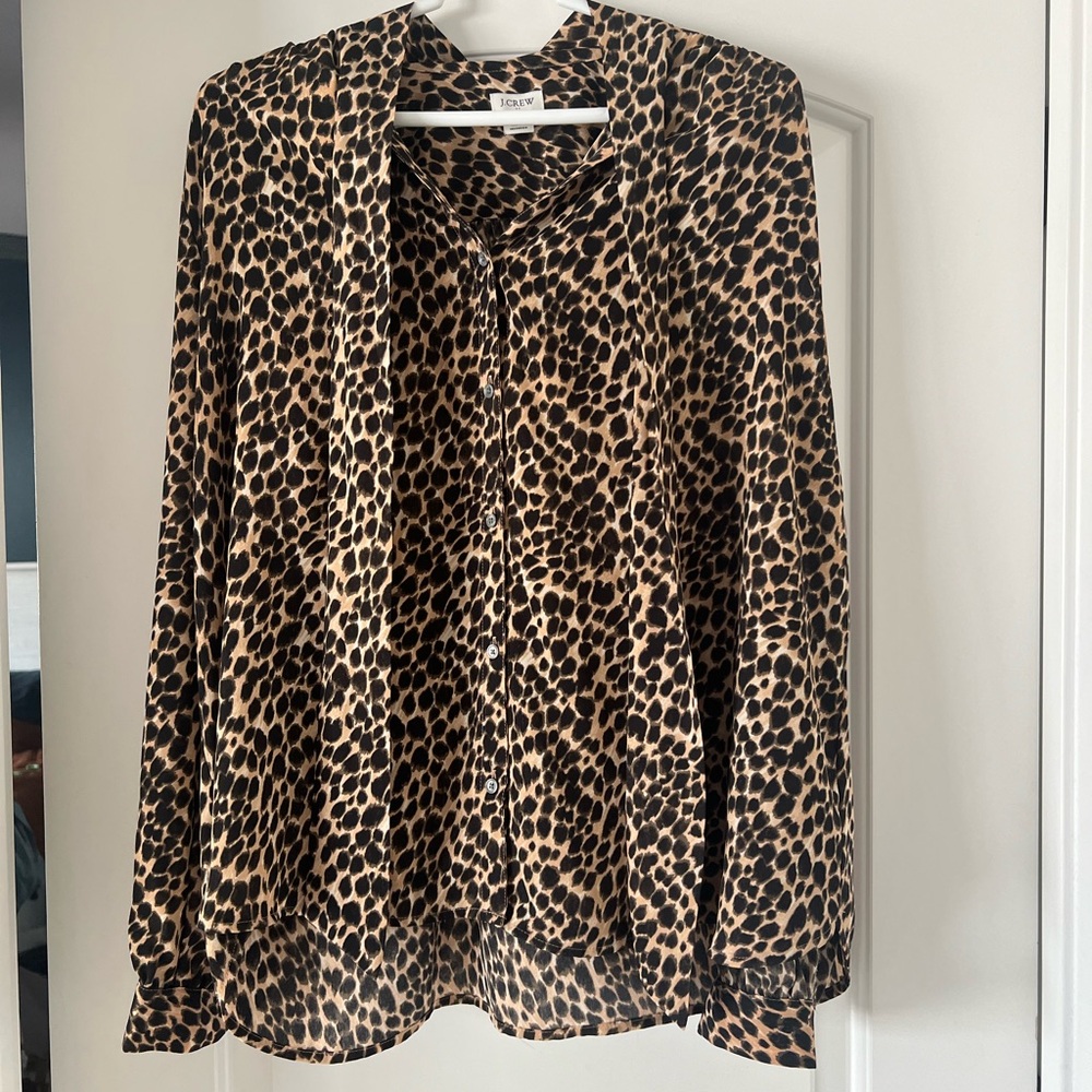 J.Crew leopard blouse. Size XXL.